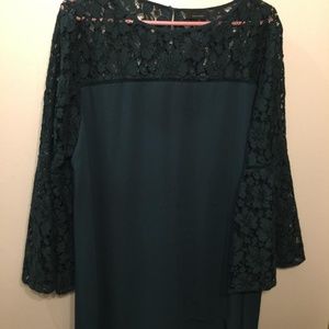 Emerald green tunic blouse